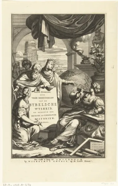 Titelpagina voor Wilhelmus Goeree, Voor-bereidselen tot de bybelsche wysheid, en gebruik der heilige en kerklyke historien. 2de deel, Amsterdam, 1690