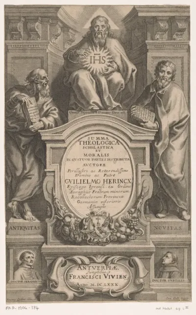 Titelpagina voor: Wilhelmus Herincx, Summa Theologica scholastica et moralis, Antwerpen 1680