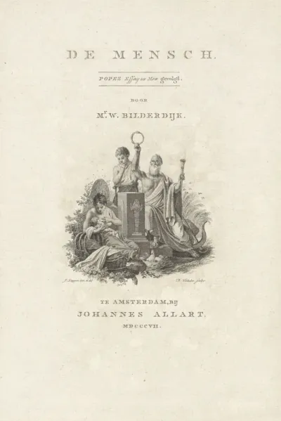 Titelpagina voor: Willem Bilderdijk, 'De Mensch', 1807