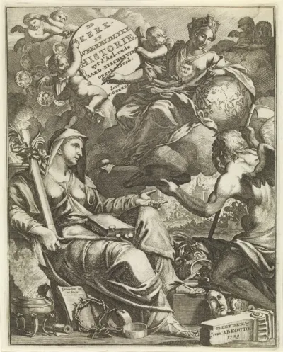 Titelpagina voor Willem Goeree, De kerklyke en weereldlyke historien. 1729