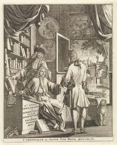 Titelpagina voor Willem Sewels, Groot woordenboek. Der Engelsche en Nederduytsche taalen, 1749