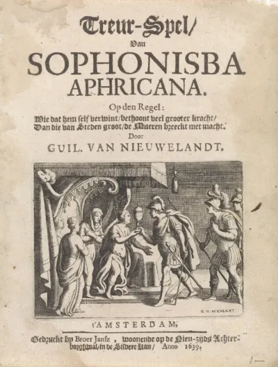 Titelpagina voor: Willem van Nieulant, Treur-Spel van Sophonisba Aphricana, 1639
