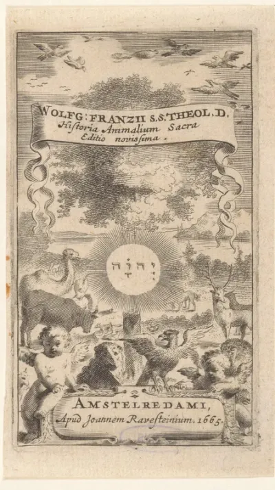 Titelpagina voor: Wolfgang Franz, Historia Animalium Sacra, 1665