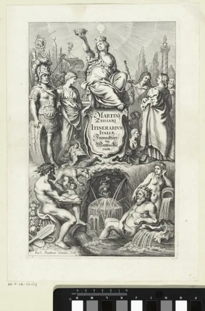 Titelpagina voor: Zeiller, Martin. Itinerarium Italiae, 1640