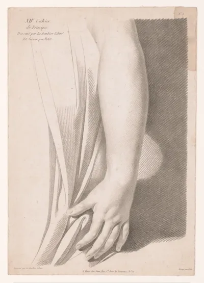 Titelprent met arm van een vrouw