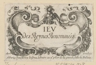 Titelprent met cartouche met tekst