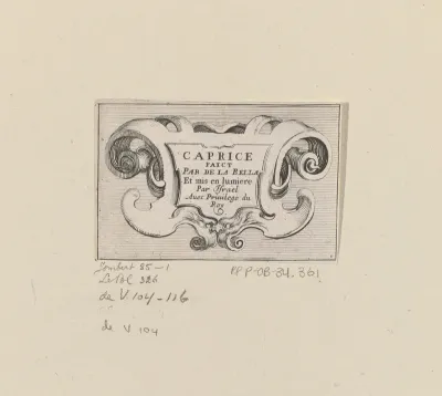 Titelprent met een cartouche met titel