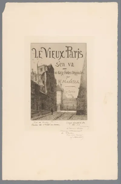 Titelprent met gezicht op de rue de Nesle