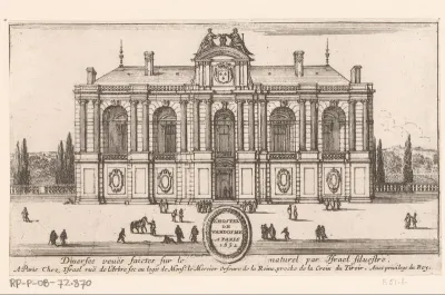 Titelprent met gezicht op het hôtel Vandosme