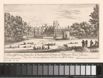 Titelprent met gezicht op kasteel Fontainebleau
