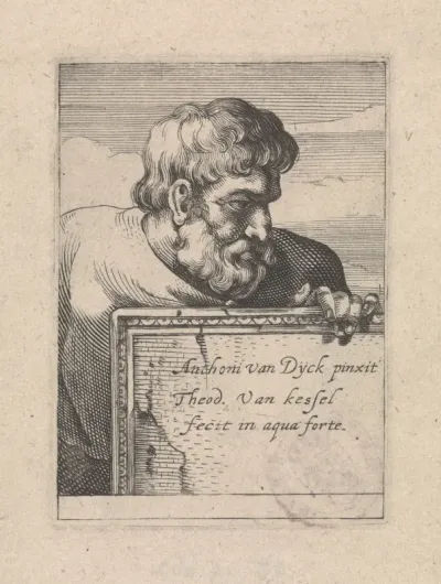 Titelprent met hoofden van apostelen