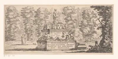Titelprent met parklandschap