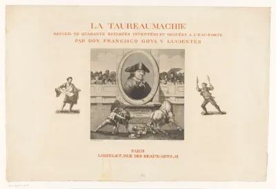 Titelprent met portret van Francisco de Goya