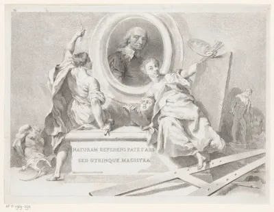 Titelprent met portret van kunstenaar Giovanni Battista Piazzetta