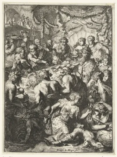 Titelprent van Boek 3 van De Ystroom (1671) van Antonides van der Goes