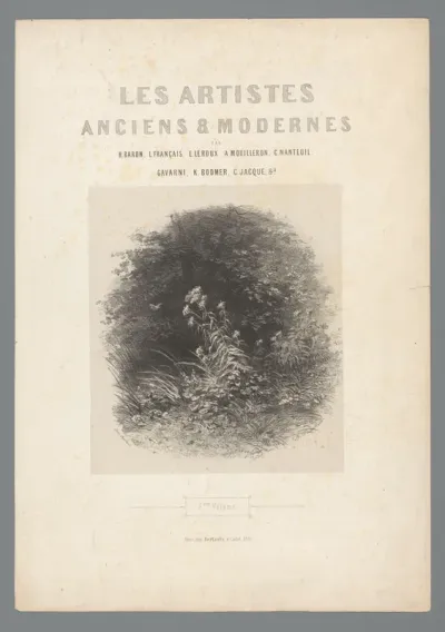 Titelprent van deel zeven van de prentserie 'Les artistes anciens et modernes'