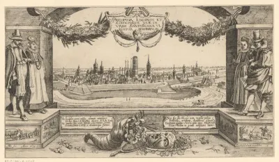 Titelprent van serie gezichten in en om de stad Danzig