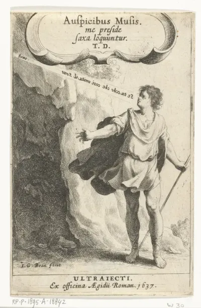 Titelprent voor: Auspicibus Musis me preside saxa loguuntur, Utrecht 1637
