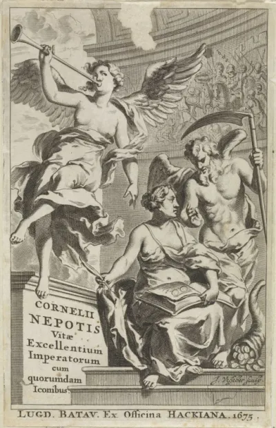 Titelprent voor: Cornelius Nepos 'Vitae excellentium', 1675