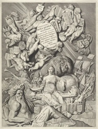 Titelprent voor een reeks graven en gravinnen van Holland, Zeeland en West-Friesland