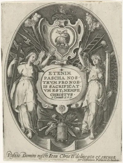 Titelprent voor een serie met de passie van Christus