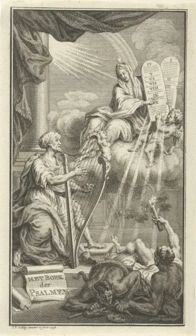 Titelprent voor, Het Boek der Psalmen, 1738