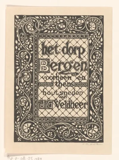 Titelprent voor 'het dorp Bergen voorheen en thans'