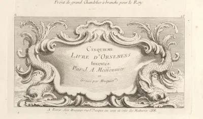 Titelprent voor het vijfde deel van Oeuvre de Juste Aurele Meissonnier