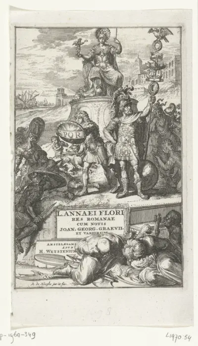 Titelprent voor 'L. Annaeus Florus recensitus & illustratus a Joanne Georgio Grævio' van L. Annaeus Florus