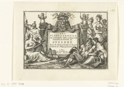 Titelprent voor 'Les plans et profils des principales Villes et lieux considerables du duché de Gueldre' van Sébastien Beaulieu de Pontault