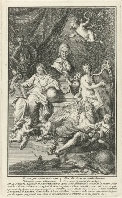 Titelprent voor: Oeuvres de monsieur de Saint-Evremond, 1726