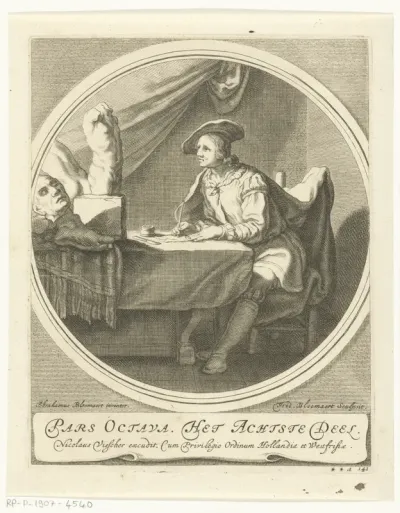 Titelprent voor "Oorspronkelyk (...) tekenboek, het achtste deel"