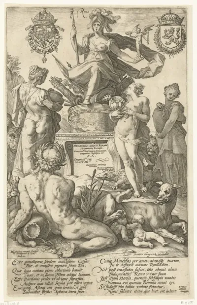 Titelprent voor prentserie De Romeinse helden
