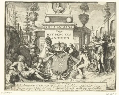 Titelprent voor prentserie 'Het park van Enghien (Edingen)'