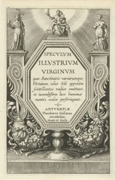 Titelprent voor Speculum Illustratum Virginum