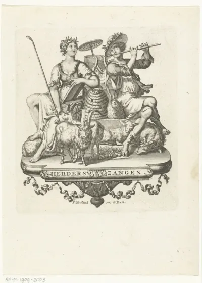Titelvignet met allegorie op het pastorale leven
