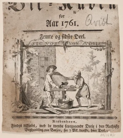 Titelvignet til "Bii-Kuben for Aar 1761", V del