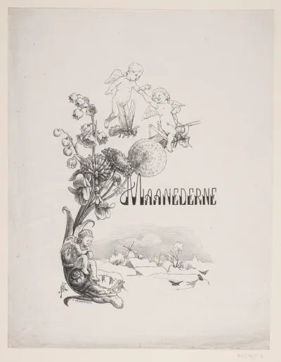 Titelvignet til C. Andersen og F. Hendriksen, "Maanederne"