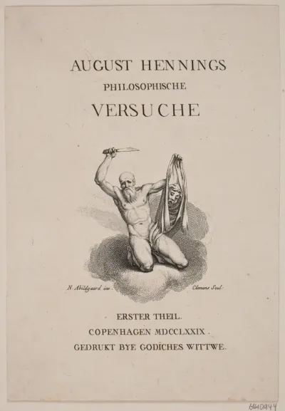 Titelvignet til første del af August Hennings: "Philosophische Versuche", 1779