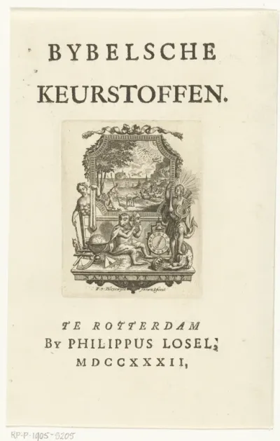 Titelvignet voor: Bybelsche keurstoffen, Rotterdam 1732