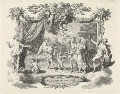 Titelvignet voor: Gezangen ter bruilofte van (...) Arent Bosch, en (...) Eletta Thesingh, [1718]