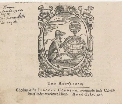Titelvignet voor: Johannes Isacius Pontanus, Historische beschrĳvinghe der seer wĳt beroemde coop-stadt Amsterdam, 1614