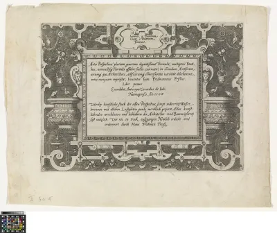 Title in ornamental frame
