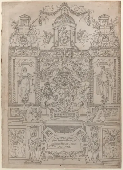Title Page and Dedication for the "Compendiosa totius Anatomiae delineatio"