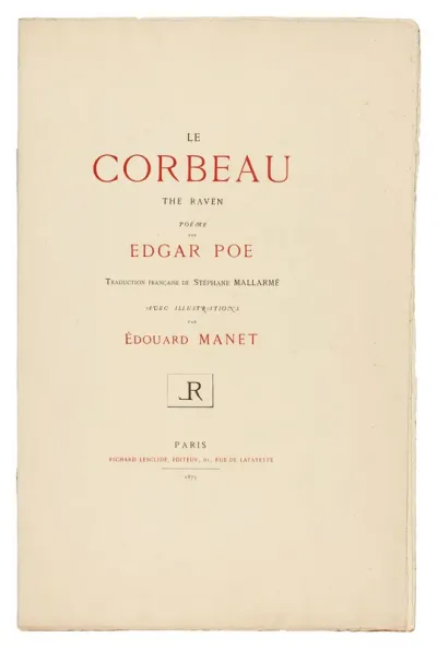 Title Page and Text, from The Raven (Le Corbeau)