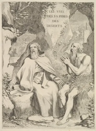 Title page: Arnaud d'Andilly, Les Vies des saints pères des déserts