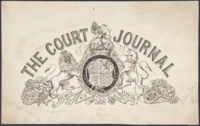 Title page design for "The Court Journal"