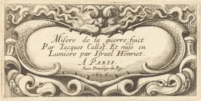 Title Page for Callot's "The Small Miseries of War"