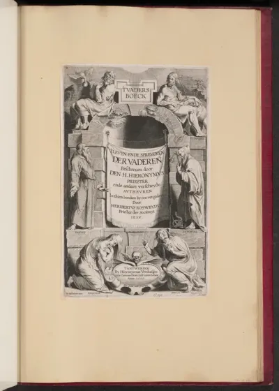 Title Page for Heribert Rosweyde, 'T Vaders Boeck
