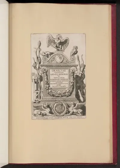 Title Page for Hubert Goltzius, Graeciae Vniversae Asiaeq. Minoris et Insularum Nomismata
